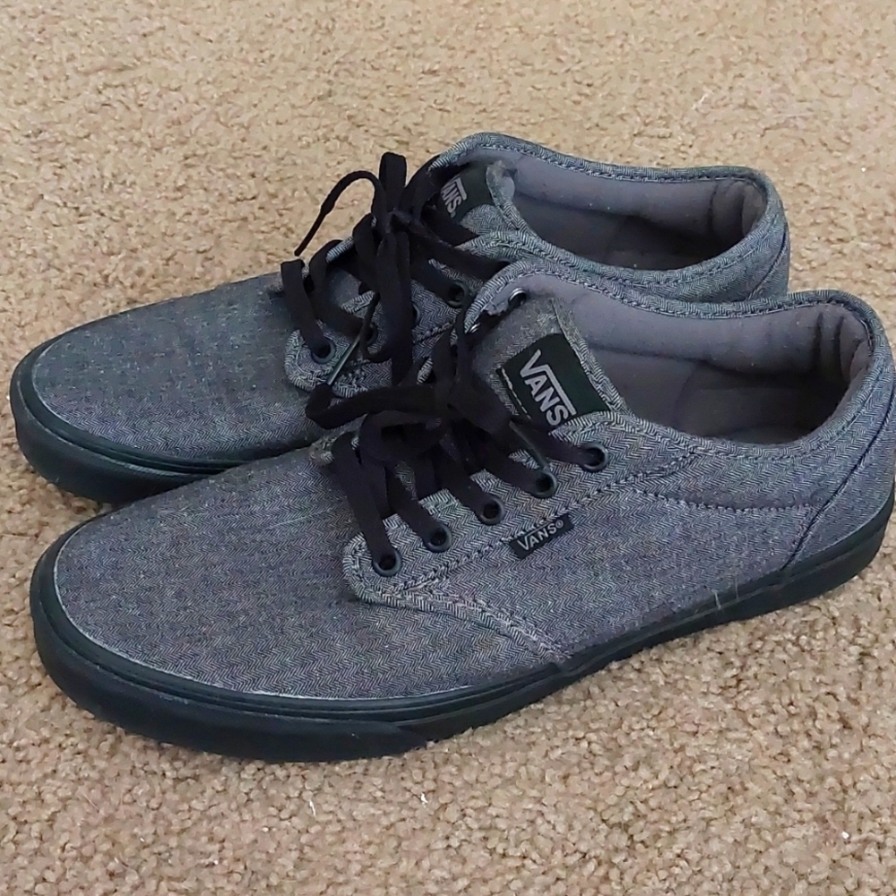 Vans Gray Low-Top Skateboarding Shoes